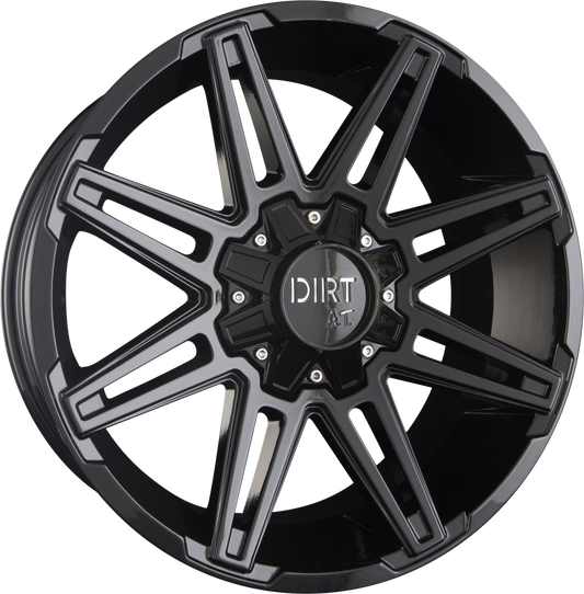 Dirt A.T. D88 Gloss Black Alufelge 10x22 Zoll ET-20 LK 6x135 ML106.1 – Bild 2
