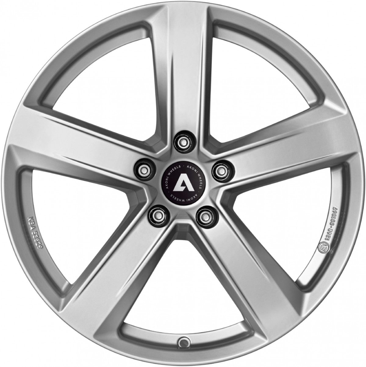Akoni AK05 silver Alufelge 6.5x17 Zoll ET45 LK 5x114.3 ML60.1 – Bild 2