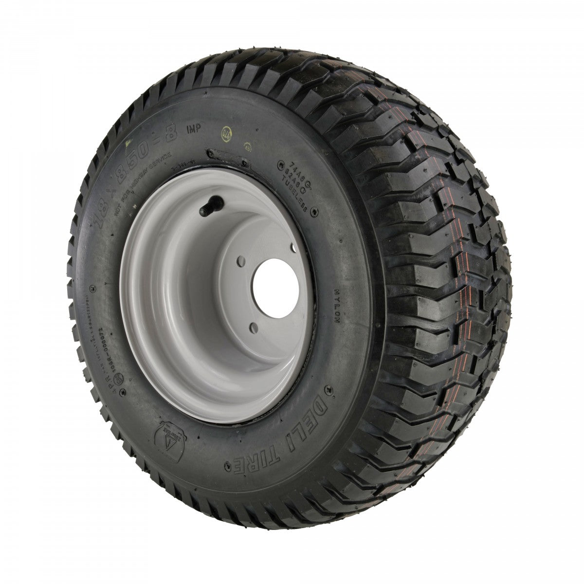 Deli Tyre Komplettrad 18x8.50-8, 4PR S-366 auf Stahlfelge 7.00x8 4/100/60 ET-5 Silber
