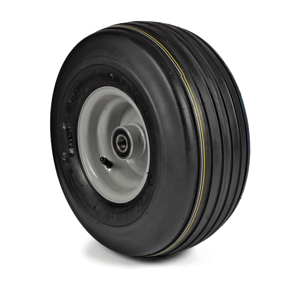 Deli Tyre Komplettrad 15x6.00-6, 4PR S-317 - Rille auf Stahlfelge 4.50Ax6 Ø:20 mm NL: 90 Kugellager Silber