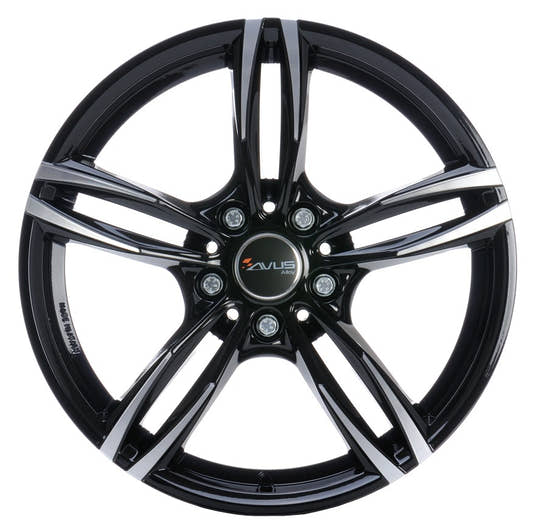 Avus Racing AC-MB3 black polished Alufelge 8x18 Zoll ET30 LK 5x120 ML72.6 – Bild 2