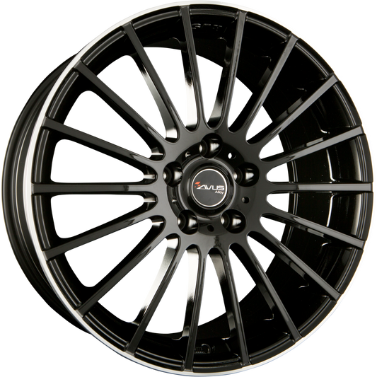 Avus Racing AC-M03 Black Polished Lip Alufelge 6.5x16 Zoll ET42 LK 5x112 ML66.6 – Bild 2