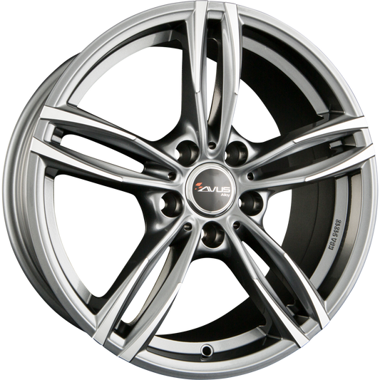 Avus Racing AF15 Anthracite Polished Alufelge 8x18 Zoll ET40 LK 5x114.3 ML73.1 – Bild 2
