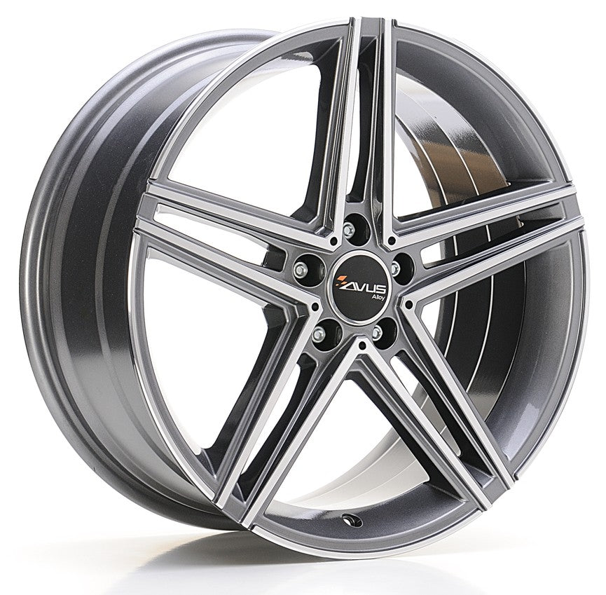 Avus Racing AC-515 anthracite polished Alufelge 8x18 Zoll ET35 LK 5x112 ML66.6