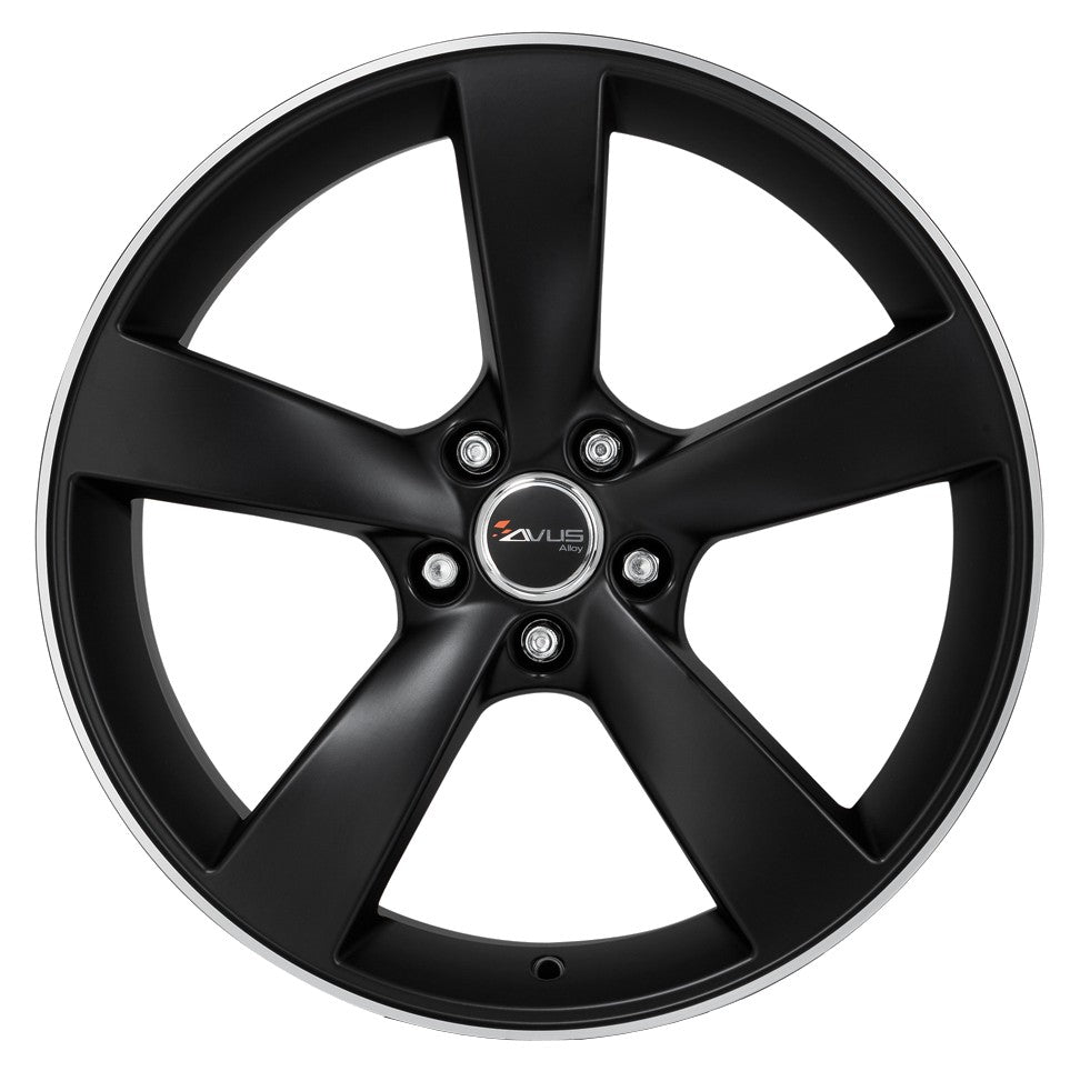 Avus Racing AF10 matt black polished Alufelge 8.5x19 Zoll ET40 LK 5x108 ML73.1 – Bild 2