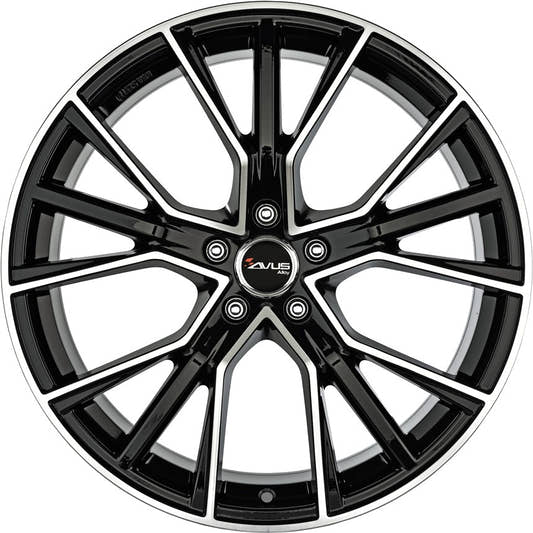 Avus Racing AF18 black polished 8.5x19 ET40 - LK5/112 ML66.6