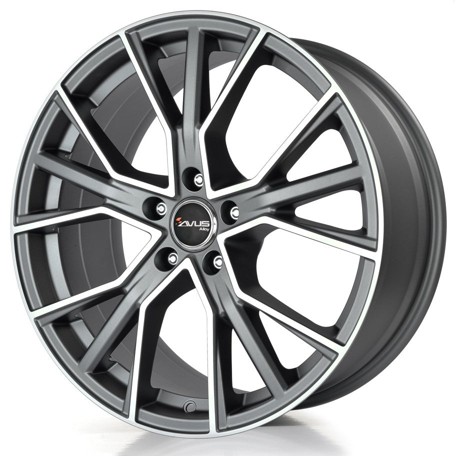 Avus Racing AF18 matt anthracite polished 8.5x19 ET40 - LK5/112 ML66.6