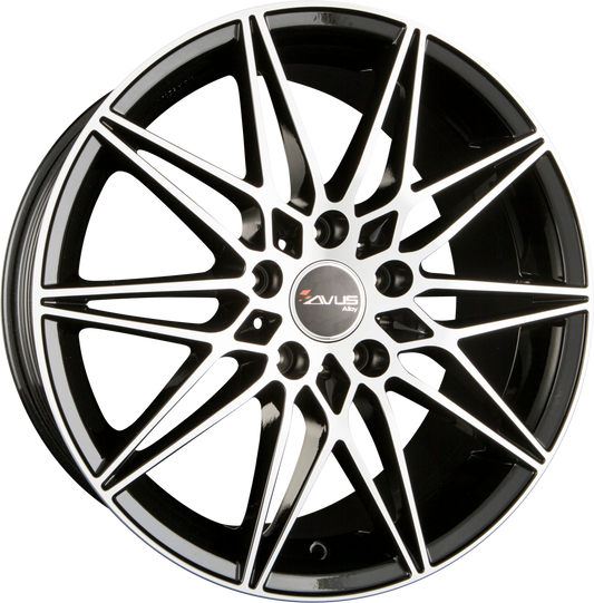 Avus Racing AC-MB5 Black Polished Alufelge 8x19 Zoll ET47 LK 5x112 ML57.1 – Bild 2