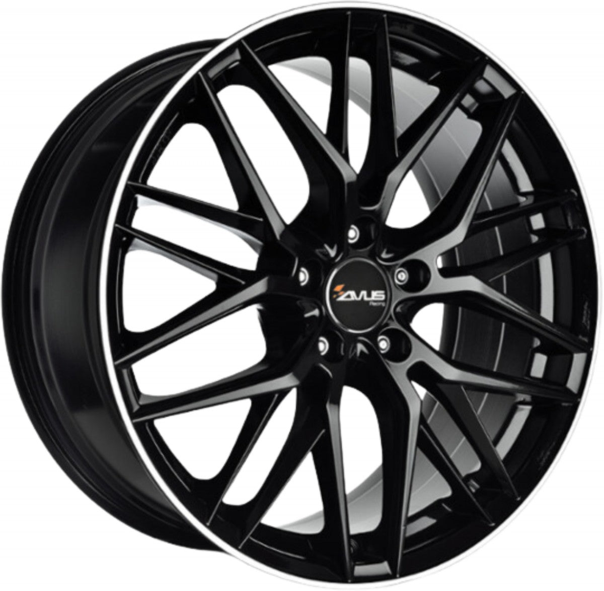 Avus Racing AF19 black polished lip 7.5x17 ET47 - LK5/112 ML66.6
