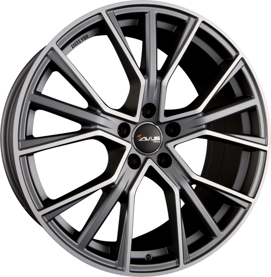 Avus Racing AF18 Matt Anthracite Polished Alufelge 9x21 Zoll ET42 LK 5x112 ML57.1 – Bild 2