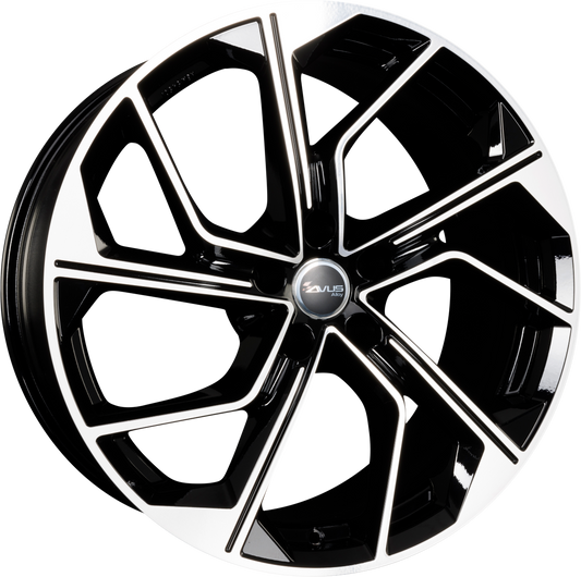 Avus Racing AC-522 Black Polished Alufelge 8.5x19 Zoll ET50 LK 5x120 ML65.1 – Bild 2