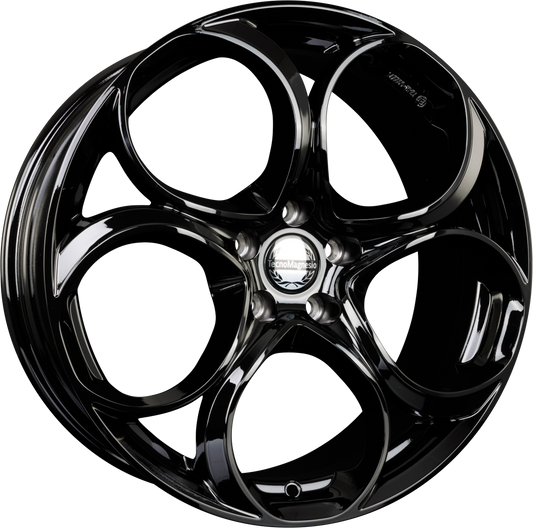 Tecnomagnesio Junior Black Glossy Alufelge 8x18 Zoll ET34 LK 5x110 ML65.1 – Bild 2