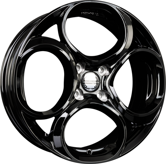 Tecnomagnesio Junior 4 Black Glossy Alufelge 6.5x17 Zoll ET32 LK 4x108 ML65.1 – Bild 2
