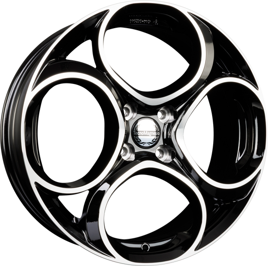 Tecnomagnesio Junior 4 Black Mirror Alufelge 7x18 Zoll ET35 LK 4x108 ML65.1 – Bild 2
