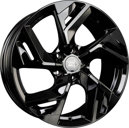 1000 Miglia MM1031 Gloss Black Alufelge 7.5x18 Zoll ET33 LK 5x108 ML73.1 – Bild 2