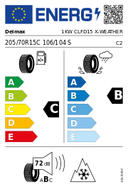 Delmax X-Weather Van 4S 3PMSF DOT23 205/70R15C 104S Ganzjahr DOT DOT23 – EU-Reifenlabel