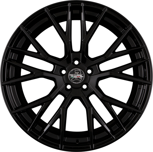 Arcasting Gladio black glossy Alufelge 8x18 Zoll ET43 LK 5x112 ML66.6 – Bild 2