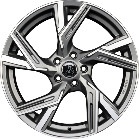 Arcasting Enea matt anthracite polished Alufelge 9.5x22 Zoll ET36 LK 5x112 ML66.6 – Bild 2
