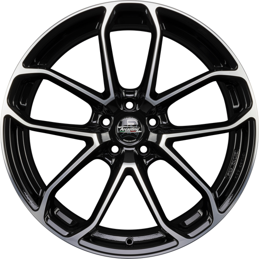 Arcasting Caesar black polished Alufelge 9.5x21 Zoll ET44 LK 5x114.3 ML64.1 – Bild 2