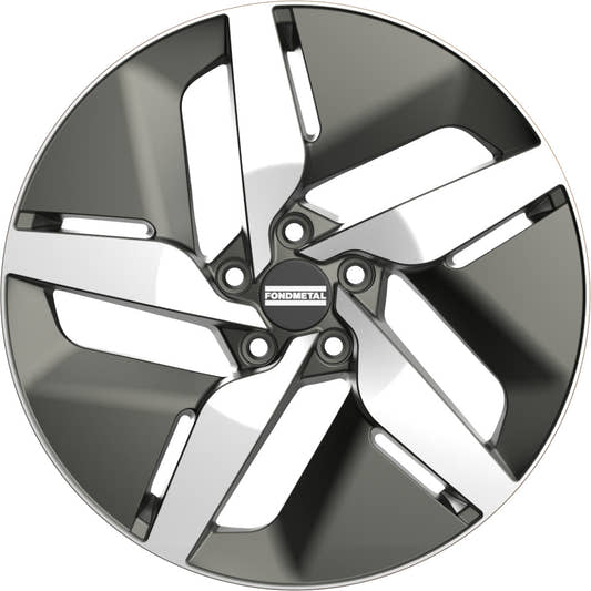 Fondmetal E-Joule glossy titanium machined Alufelge 7.5x19 Zoll ET47.5 LK 5x108 ML63.4 – Bild 2