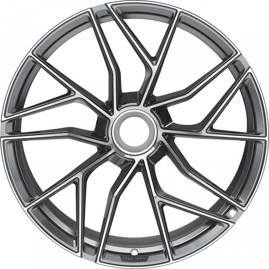 Proline Techart Formula VII Race grey polished Alufelge 9.5x20 Zoll ET42 LK 1x1 ML84 – Bild 2