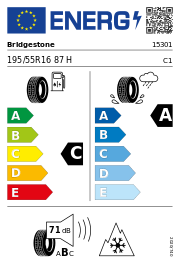 Bridgestone Blizzak LM005 3PMSF 195/55 R16 87H Winter