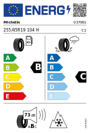 Michelin Pilot Alpin 5 MO XL 3PMSF 255/45 R19 104H Winter – EU-Reifenlabel