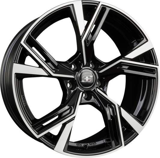 Infiny Stadt Individual Noir Brillant Face Polie - Bright Black Machined Alufelge 8.5x19 Zoll ET32 LK 5x112 ML66.6 – Bild 2