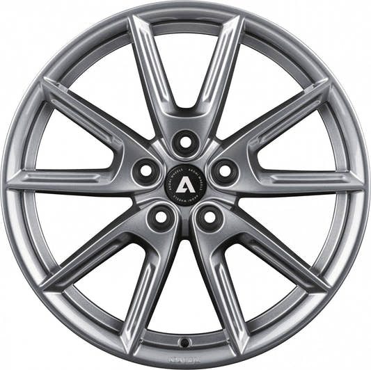 Akoni AK09 grey glossy Alufelge 8x18 Zoll ET48 LK 5x114.3 ML72.5 – Bild 2