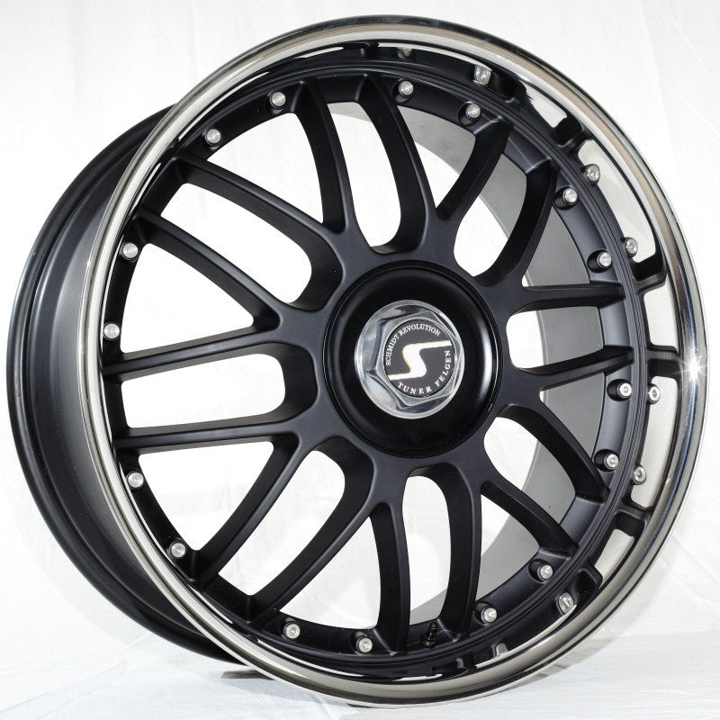 Schmidt REVOLUTION VN-Line SatinBlack mit 5 Zoll Radinox Stufenbetten Alufelge 11x20 Zoll ET3 LK 5x120 ML54.1