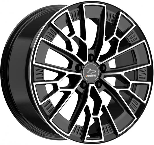Fondmetal 1972 glossy black machined Alufelge 9x20 Zoll ET20 LK 5x115 ML71.6 – Bild 2