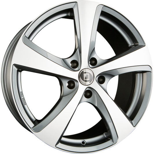Diewe Vittoria PLATIN MACHINED - Anthrazit Frontpoliert Alufelge 8x18 Zoll ET44 LK 5x112 ML66.6 – Bild 2