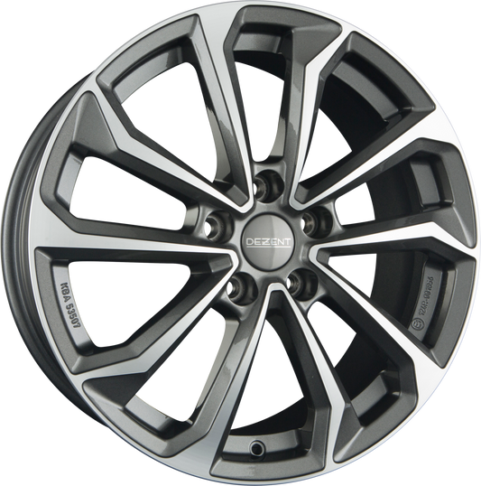 Dezent KS DARK - Gunmetal Polished Alufelge 6.5x16 Zoll ET45 LK 5x114.3 ML67.1 – Bild 2