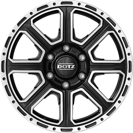 Dotz Kalahari DARK - Schwarz Poliert Alufelge 8x18 Zoll ET30 LK 6x139.7 ML93.1 – Bild 2