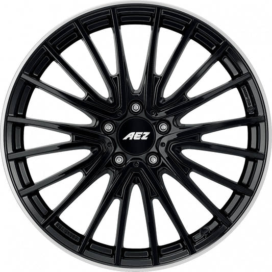 AEZ Berlin black/polished lip Alufelge 7.5x18 Zoll ET49 LK 5x112 ML66.6 – Bild 2