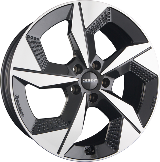Dezent AO DARK - Schwarz Frontpoliert Alufelge 7.5x19 Zoll ET32 LK 5x112 ML66.6 – Bild 2