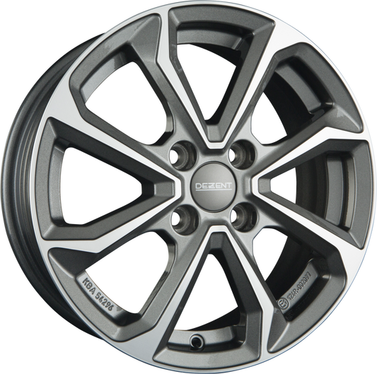 Dezent KT DARK - Gunmetal Polished Alufelge 6x16 Zoll ET50 LK 4x100 ML54.1 – Bild 2