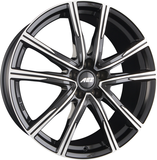AEZ Montreal DARK - Schwarz Glänzend Frontpoliert Alufelge 7.5x19 Zoll ET48 LK 5x112 ML70.1 – Bild 2