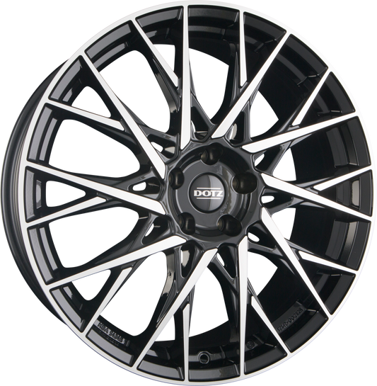 Dotz Fuji DARK - Schwarz Frontpoliert Alufelge 8x19 Zoll ET50 LK 5x112 ML70.1 – Bild 2