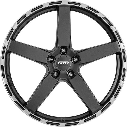 Dotz MarinaBay gunmetal/polished lip 9.5x20 ET40 - LK5/114.3 ML71.6 – Bild 2