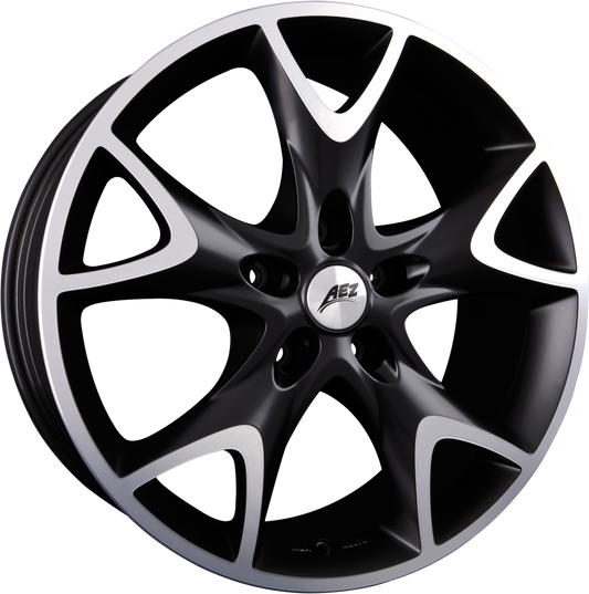 AEZ Phoenix DARK Matt-Schwarz Frontpoliert Alufelge 9x20 Zoll ET48 LK 5x130 ML71.6 – Bild 2