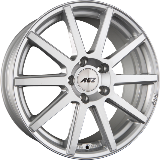 AEZ Straight SHINE Silver Alufelge 9.5x19 Zoll ET45 LK 5x112 ML70.1 – Bild 2