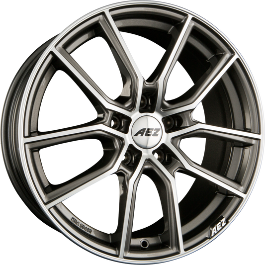 AEZ Raise Gunmetal Polished Alufelge 8x18 Zoll ET48 LK 5x112 ML70.1 – Bild 2