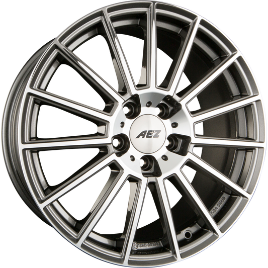 AEZ Steam Gunmetal Polished Alufelge 7.5x18 Zoll ET44 LK 5x112 ML66.6 – Bild 2