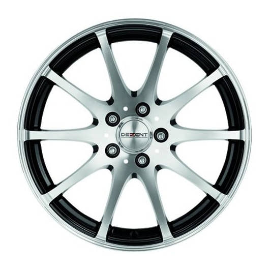 Dezent V black polished Alufelge 6.5x15 Zoll ET38 LK 5x100 ML60.1 – Bild 2
