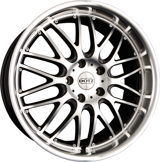 Dotz Mugello Schwarz Glanz Frontpoliert Alufelge 8x17 Zoll ET35 LK 5x120 ML72.6 – Bild 2