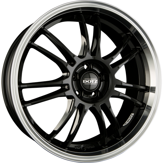 Dotz Shift Black Polished Lip Alufelge 8x18 Zoll ET35 LK 5x112 ML70.1 – Bild 2