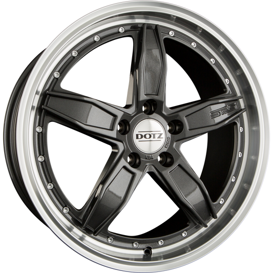 Dotz SP5 DARK - Gunmetal Polished Lip Alufelge 8.5x20 Zoll ET45 LK 5x112 ML70.1 – Bild 2