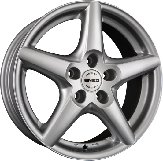 Enzo R Silver Alufelge 7x16 Zoll ET40 LK 5x112 ML70.1 – Bild 2