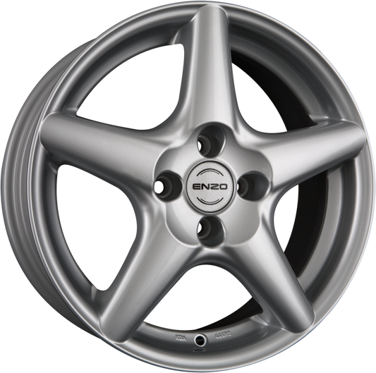 Enzo R Silver Alufelge 6.5x15 Zoll ET25 LK 4x108 ML65.1 – Bild 2